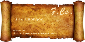 Fink Csongor névjegykártya
